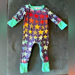 Little Sleepies Crescent Zippy- Shades of Stars- Newborn